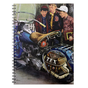 Tex's Motorcycle Spiral Notebook