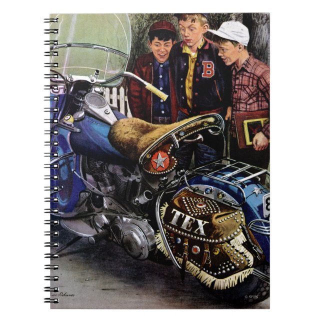Tex's Motorcycle Spiral Notebook (Front)