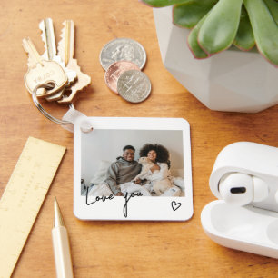 Text And Photo Personalized  Key Ring