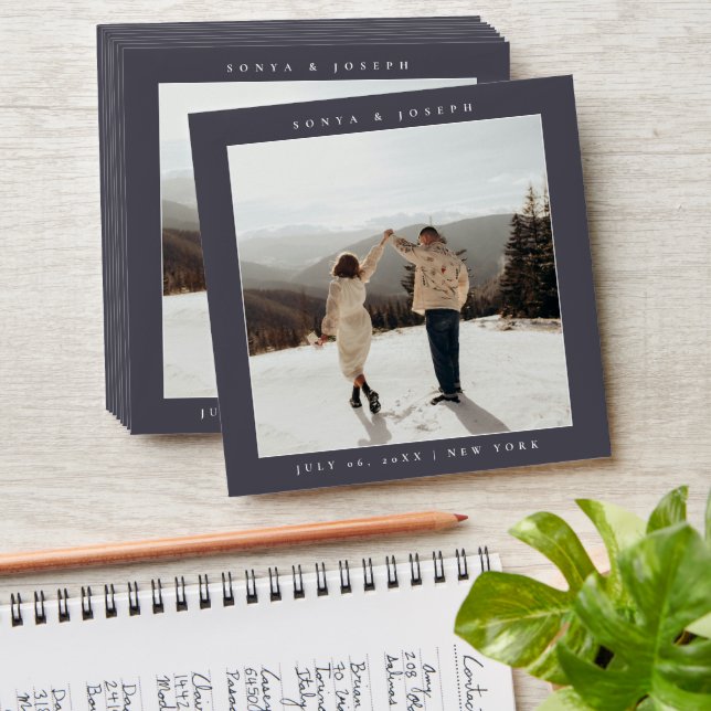 Text and Photo Wedding Envelope (Stacked)