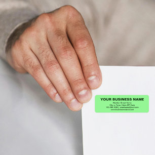 Text Based Brand on Light Green Return Address