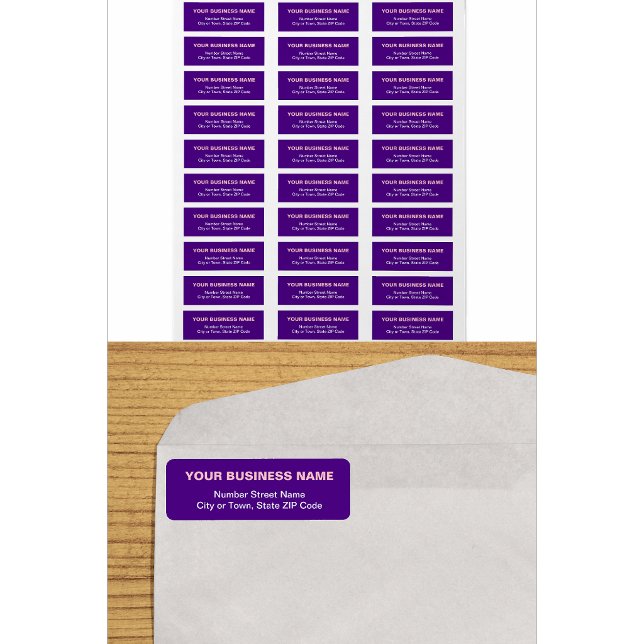 Text-Based Purple Business Return Address Label (Creator Uploaded)
