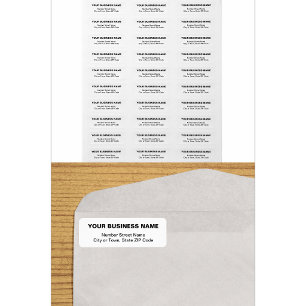 Text Based White Business Return Address Label
