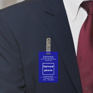 Text Based With Employee Photo Blue Badge ID Badge