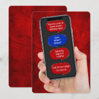 Text Bubbles for Birthday Party On Red Leather