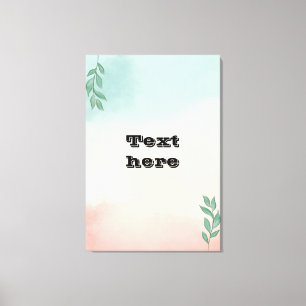 Text canvas print