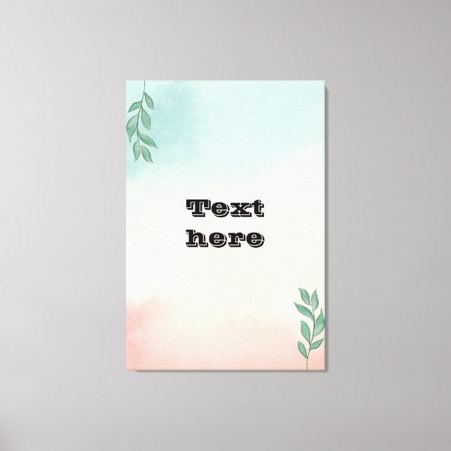 Text canvas print (Front)