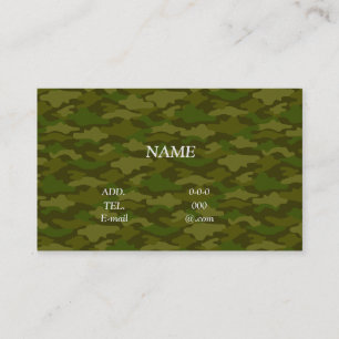 Text Custom Camouflage (Khaki)        business car Card