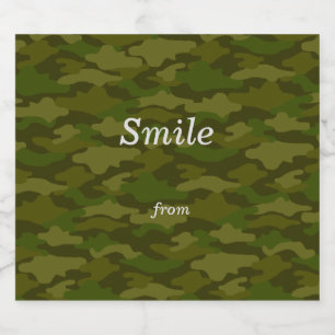 Text Custom Camouflage (Khaki) Food Label
