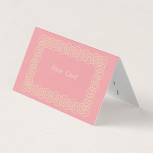 Text Custom Circle (Pink) Business Card