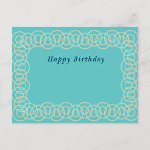 Text Customization Circle Green Postcard
