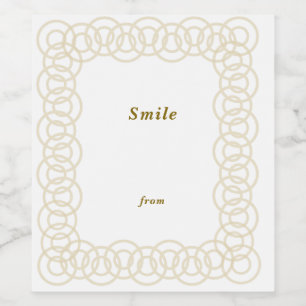 Text Customization Circle White Hood Label