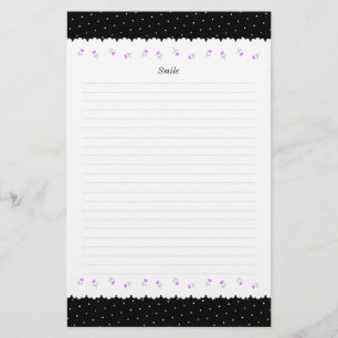 Text Customization Field Black Letter Stationery