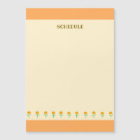 Text Customization Marie Gold Orange Magnet Card