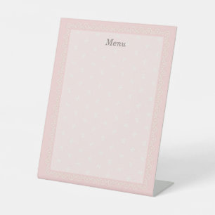 Text Customization Ribbon Pink Pedestal Sign