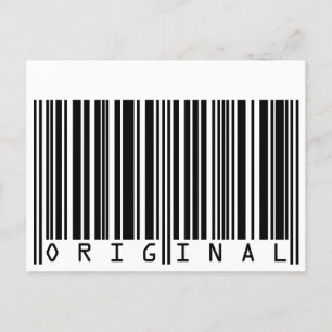 Text Design Barcode ORIGINAL Holiday Postcard