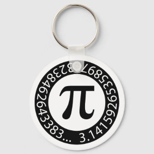 TEXT DESIGN Pi Number Mathematical symbol Key Ring