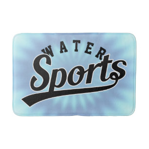 Text Design: SPORTS black + your own text & ideas Bath Mat