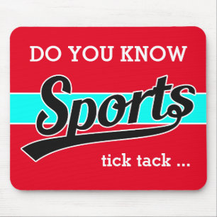 Text Design: SPORTS black + your own text & ideas Mouse Pad