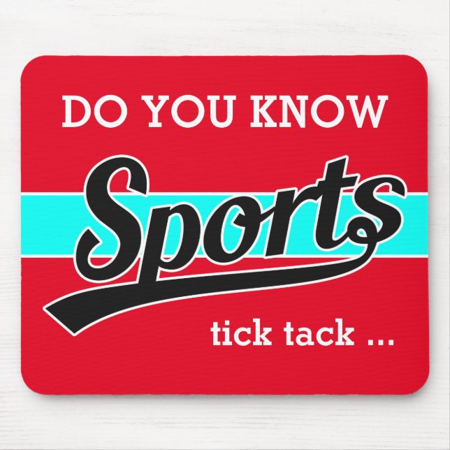 Text Design: SPORTS black + your own text & ideas Mouse Pad (Front)