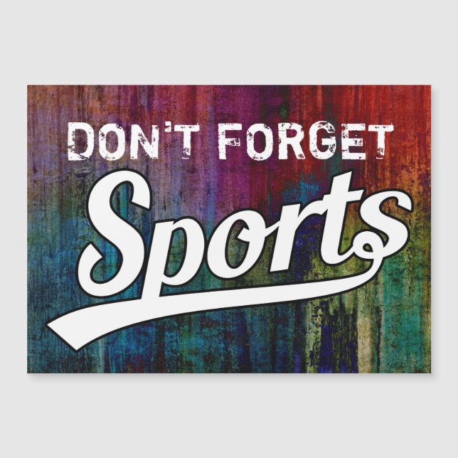 Text Design: SPORTS white + your own text & ideas (Front)