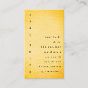 Text Design Vertical Business Card