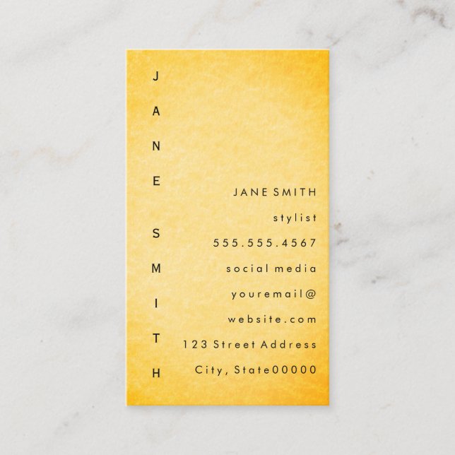 Text Design Vertical Business Card (Front)