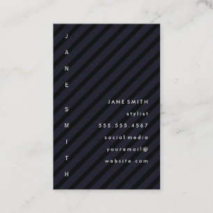Text Design Vertical with Stripes Business Card