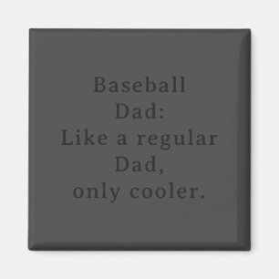 Text Funny Dad Baseball  Magnet