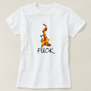 Text in Dalmatian: fuok and a flame T-Shirt