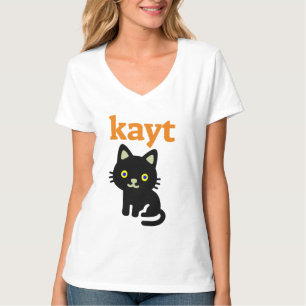Text in Manx: kayt and black cat T-Shirt