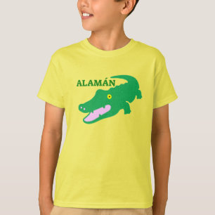 Text in Pijao: Alamán and green crocodile T-Shirt