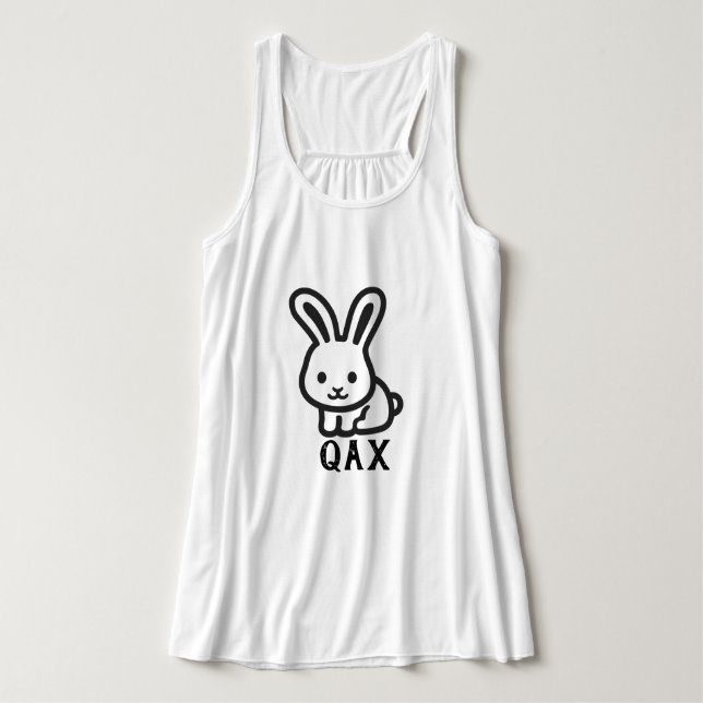 Text in Tsetsaut: qak and a rabbit Singlet (Design Front)