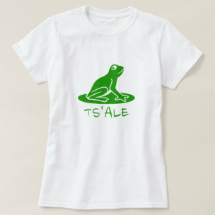 Text in Tsetsaut: ts’alε and a green frog T-Shirt