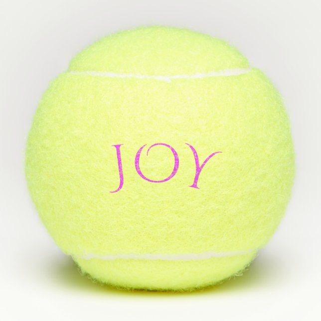 Text Joy Tennis Balls - Customisable (Front)