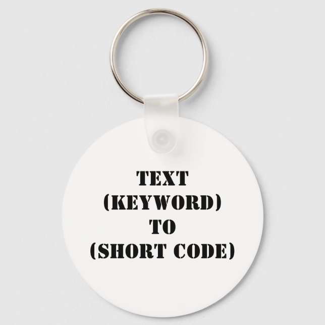 TEXT (KEYWORD) TO (SHORT CODE) KEY RING (Front)