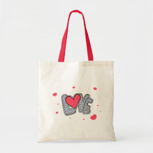 Text LOVE Tote Bag