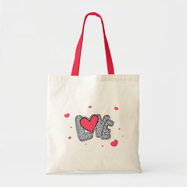 Text LOVE Tote Bag (Front)