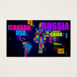 Text Map of the World