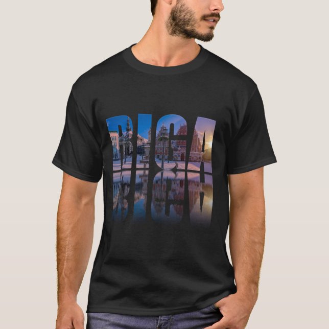 Text of Riga, Latvia T-Shirt (Front)
