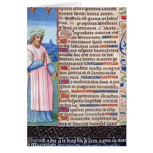 Text of the Magnificat with a portrait of (Front)