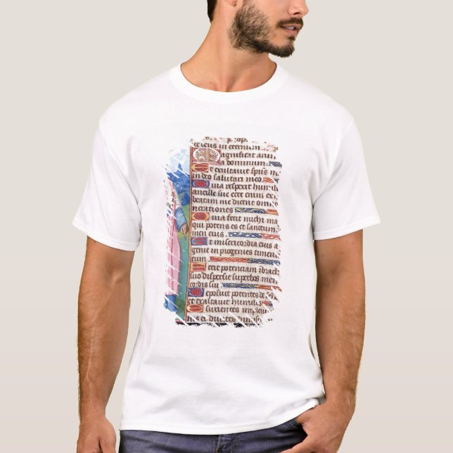 Text of the Magnificat with a portrait of T-Shirt (Front)