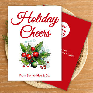 Text-Only Holiday Card Add Business Name