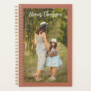 Text Overlay Name Terracotta Personalized Photo Planner