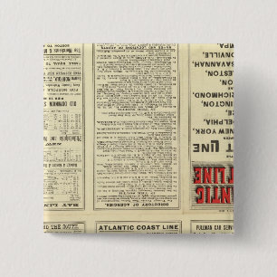 Text Page Atlantic Coast Line 15 Cm Square Badge