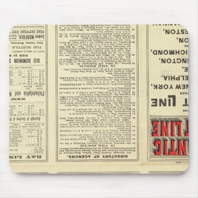 Text Page Atlantic Coast Line Mouse Pad (Front)