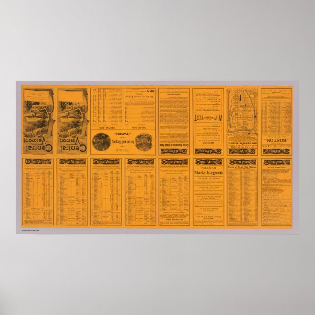Text Page Central Vermont, Grand Trunk Line Poster (Front)