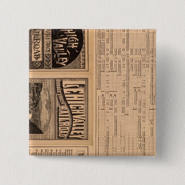 Text Page of Lehigh Valley Railroad 15 Cm Square Badge (Front)