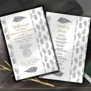 Text Script Minimal Wedding Program