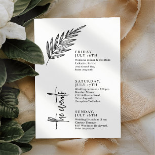 Text Scripted Wedding Events Timeline